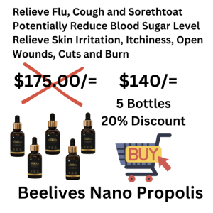 20% Discount [ 5 Bottles Beelives Nano Propolis. Increase Immunity System Supplement Edible Organic