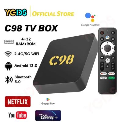 YGDS C98 Android Tv Box Android 13.0 OS Ram 4gb Rom 32gb WiFi 5G/2.4G Bluetooth Smart Tv Box 4K