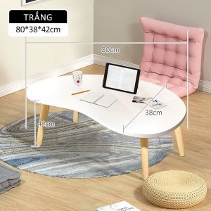 ⚡⚡Bàn Trà Bàn Cafe Hình Hạt Đậu Bằng Gỗ MDF Nhỏ Gọn Phong Cách Hàn Quốc Siêu Xinh Với Màu Sắc Trang Nhã Tinh Tế