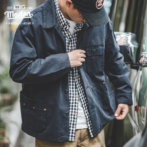 เสื้อแจ็คเก็ตผู้ชายสไตล์เกาหลีย้อนยุคกระเป๋าไม่สมมาตรแบบญี่ปุ่นย้อนยุค เสื้อแจ็กเก็ตตัดเย็บแบบสามมิติ ตาข่ายสีแดงชาย