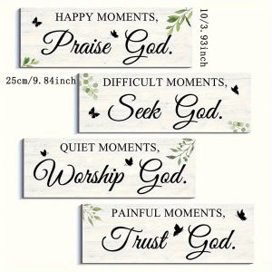 In-stock Nordic-style Bible quote wall stickers self-adhesive wooden signs decorative wall hangings wooden crafts