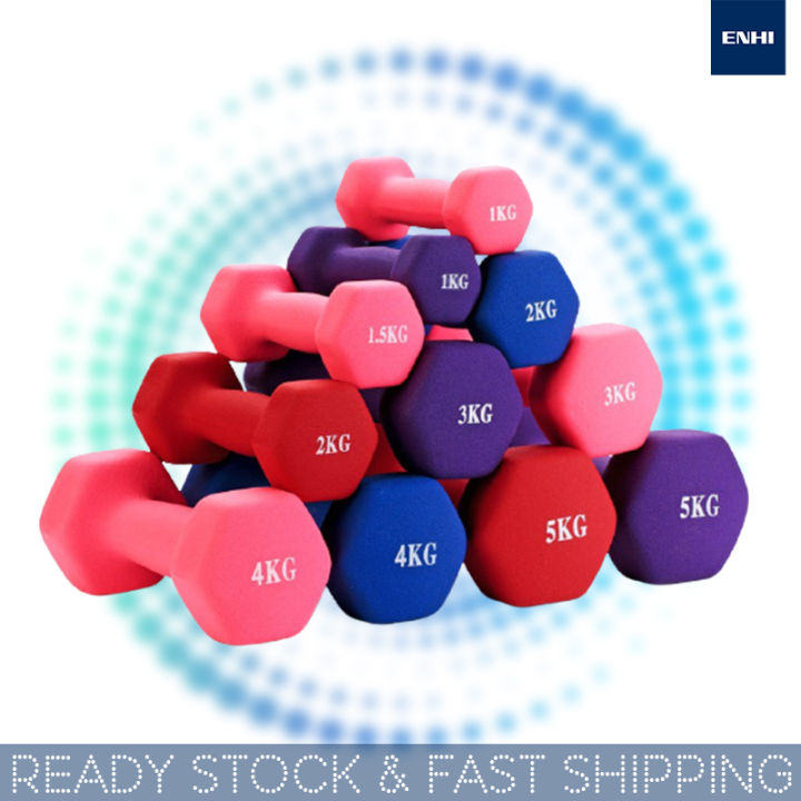 🔵[SG Ready Stock] Small Dumbbell Frosted Texture Yoga Fitness Equipment ...