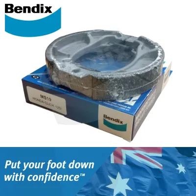 Bendix Motorcycle Brake Shoe for Honda Click 125/150 V1V2 V3 Click 160 and Beat FI/Carb (Rear) Genio Airblade 150 PCX 150 Zoomer-X Scoopy