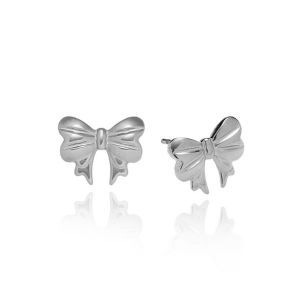 Cute Bow Tie Knot Studs Earrings Silver 18K Gold Plated • 316L Stainless Titanium Steel Waterproof Non-Tarnish Hypoallergenic Fashion Earring For Women ER399