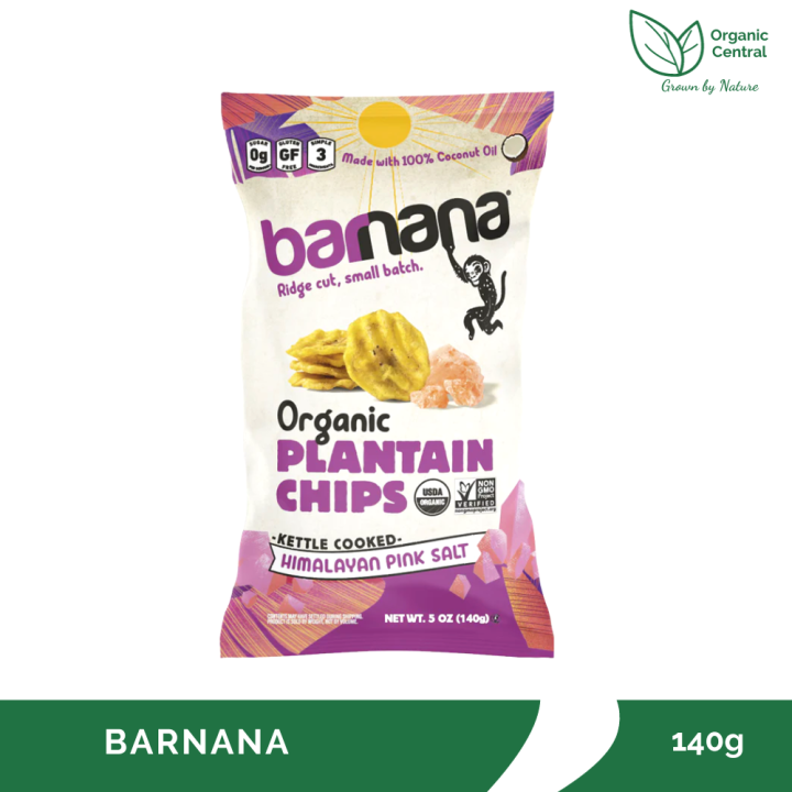 Barnana Organic Ridged Plantain Chips Himalayan Pink Sea Salt 140g Lazada PH