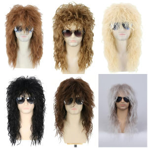 Curly Hair Men Women Rocker European American Wig Rock Punk Hip Hop Party