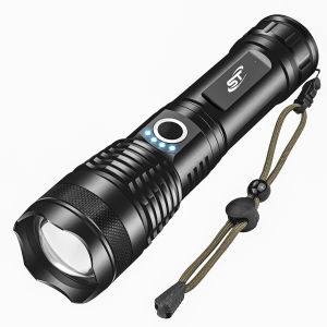 Senter Zoom Flashlight Zoom Cahaya Super Terang High Quality Rechargeable- Free USB Alumunium - X71