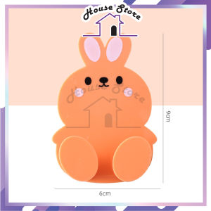 HS Wall Storage Hook / USB Cable Power Plug Socket Holder / Home Office Adhesive Hanger penyangkut plug holder cartoon