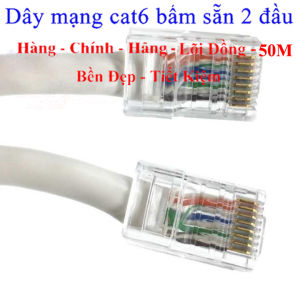 DÂY MẠNG Chính Hãng - CAT 6 Lõi Đồng 8 dây ( 10M 20M3050100..300M Bấm Sẵn 2 Đầu) - Dùng cho cục Wifi/máy tính/camera IP/đầu ghi camera / máy in
