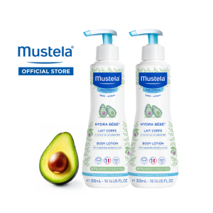 MUSTELA Hydra Bebe Body Lotion With Organically Farmed Avocado for Normal Skin (300ML / 10.14fl.oz) [Bundle of 2]
