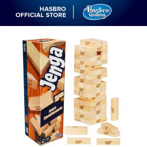Official Hasbro Jenga Game (2025) | Wood Block Stacking Tower Party Games | Ages 6+ | 1+ Players