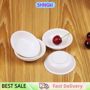SHNGki 10pcs White Seasoning Sauce Dishes Butter Mustard Sushi Vinegar Soy Plastic Plate Bowl Kitchen Saucer For Restaurant Home Buffet
