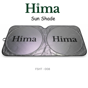 Hima Car Windshield Sun Shade | Patented Overlap Design | Blocks 99% Heat & UV Rays | Universal Fit for Cars SUVs & Trucks | Durable 240T Polyester