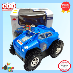 MAINAN ANAK MOBIL TANK MILITER POLISI SIMULATOR PUTAR 360 GILA TUMBLING CAR