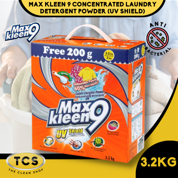 Max Kleen 9 Concentrated Powder Laundry Detergent (UV Shield) 3.2kg