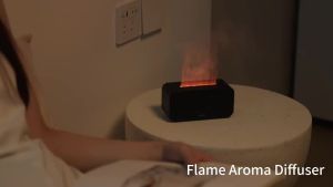 Simulation Flame Humidifier for Room Bedroom Air Humidifier With Essential Oil Air Purifier for Home