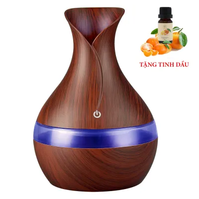 Máy Xông Tinh Dầu Phòng Ngủ Vân Gỗ Máy Tạo Độ Ẩm Khuếch Tán Tinh Dầu Phun Sương Để Bàn Tạo Độ Ẩm Kháng Khuẩn Không Khí Tinh Dầu Thiên Nhiên