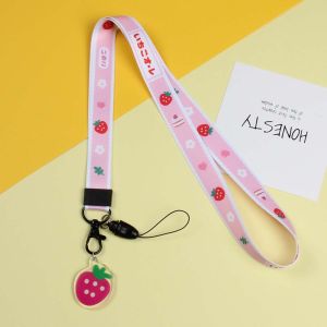 DOUBLEL Cute Gift for Women Men Avocado Keys Holder Neck Strap Neckband Lanyard Fruit Lanyard Mobile Phone Straps ID Card Holder Lanyard Mobile Phone Accessories Keychain Lanyard