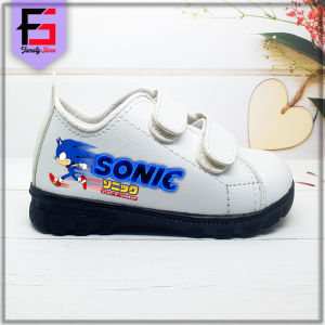 Sepatu Sneakers Anak Fashion Motif SONIC / Sepatu Kets Perekat Anak Karakter Sonic The Hedgehog