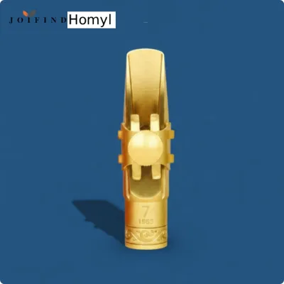 Homyl Easy to Play Gold Plated Brass Saxophone Mouthpiece Clear Tone Soprano Sax Mouthpiece Kit Rust Proof Bb Soprano Saxophone Excellent Acoustic Performance for Beginners Students Practice