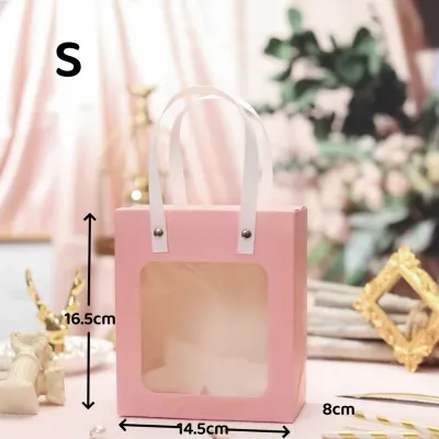 SG Children Day Merry Christmas Gift Bag with Ribbon and Raffia Door Gift Bag Thank You Bag Birthday Bag Gift Bag for Wedding and Party Day Teachers Day