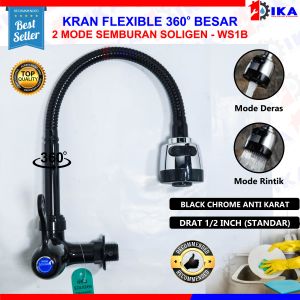 Kran Angsa Fleksibel NEW SOLIGEN PVC Chrome Keran Cuci Piring Tembok Sink WS1W WS2W WS4W WS1C WS2C