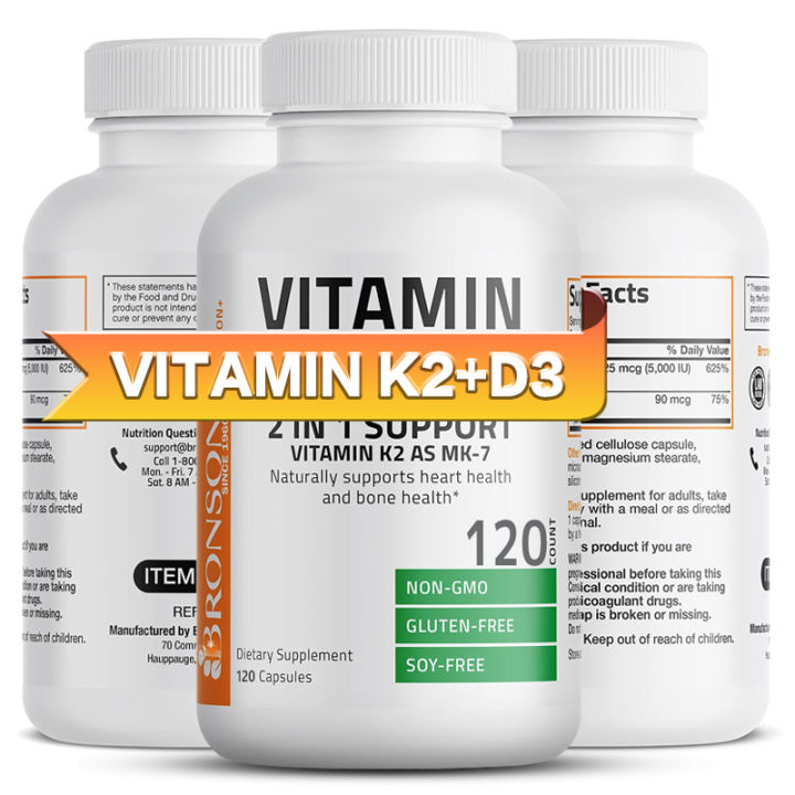 Vitamin K2 (MK7) & D3 Supplement Supports Bone & Heart Health 120