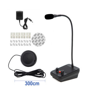 【Local Warehouse】Window Intercom Speaker Dual Way Window Mic and Speaker Loud Clear Quality System Anti Interference for Station Store