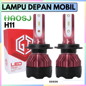 FAAST DELIVERY HAOSJ Lampu Depan Mobil Super Terang LED ZES 12000LM 55W 6000K H11 2 PCS