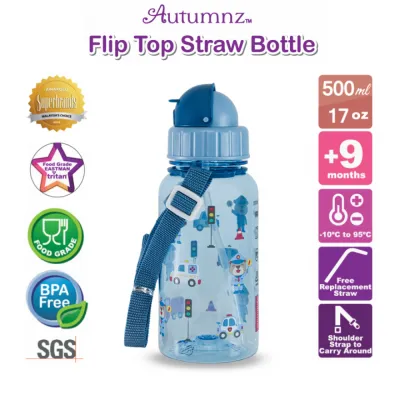 Autumnz - Flip Top Straw Bottle 500ml /17oz