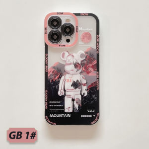 DEAMOR Casing Oppo A16E A16K A36 A54 4G A55 A76 A96 Softcase Silikon Anti Shockproof Character Gloomy Bear Montain