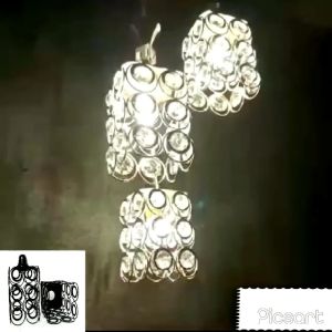 Lampu Gantung Hias ruang tamu dan out door Minimalis 3 in 1atau 3 cabang motif bervariasi murah (Lum termasuk bohlam)