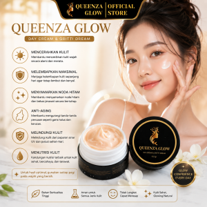 Queenza Glow Cream 2 in 1 Ajaib Ampuh Bersihkan Flex Hitam Jerawat Mencerahkan Kulit