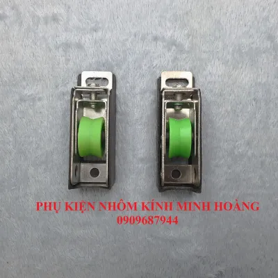 Combo 02 bánh xe lùa xanh đơn đôi cho cửa lùa nhôm cỏ hệ 55 hệ Việt Pháp