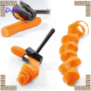 Alat Pemotong Sayuran/Pengupas dan Pemotong Wortel /Sayuran dengan Bentuk Spiral dan Bahan Stainless Steel/Spiral Cutter Corong