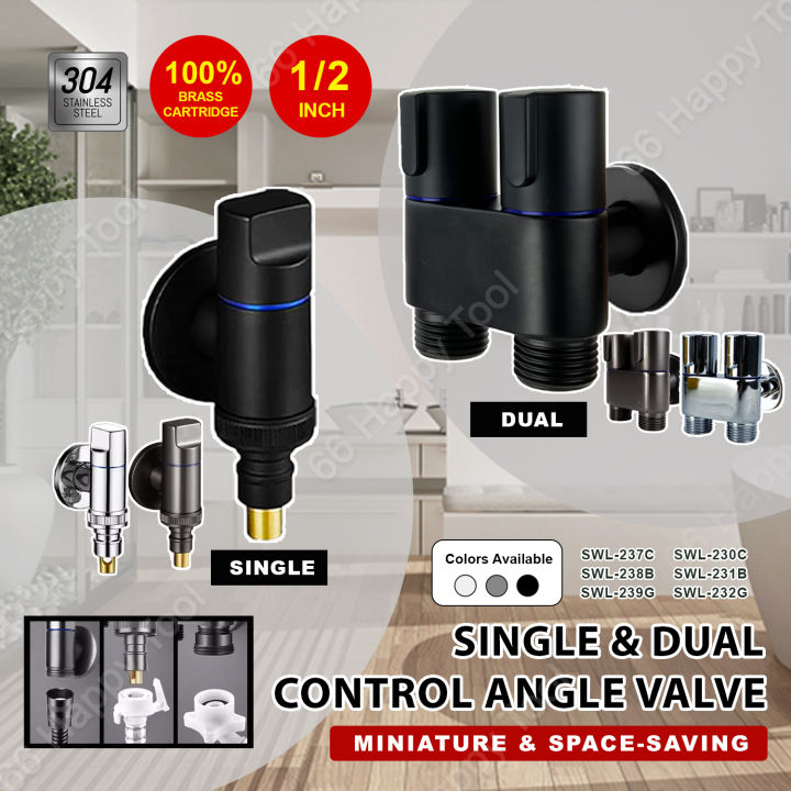 G1/2 3 Way Filling Angle Valve Mounted Controller Toilet Bidet Cleaning  Sprayers