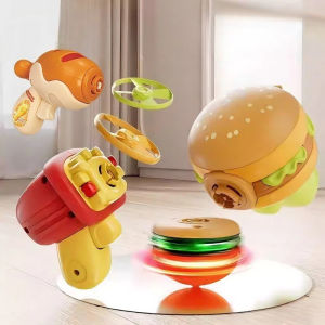 Burger Fries Style Flying Toys Luminous Flying Wheels Outdoor Flying Saucer Spinning Frisbee Kids Toy Outdoor Sports Toy