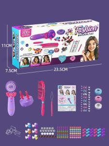 Kids Electric Hair Braider Hair Styling Machine Beads Beauty Salon Pretend Play Toy – Mainan Elektrik Menggayakan Rambut & Mengepang Rambut Kanak-Kanak – 儿童电动编发器女孩扎辫子编头发机饰品串珠梳妆美发玩具