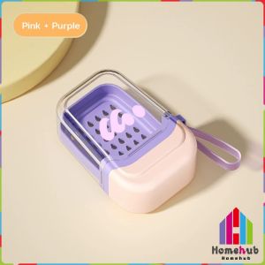 HB Soap Box For Travel Outdoor Portable Soap Box Dish Organizer Colorful Dopamine Style 1Pc
