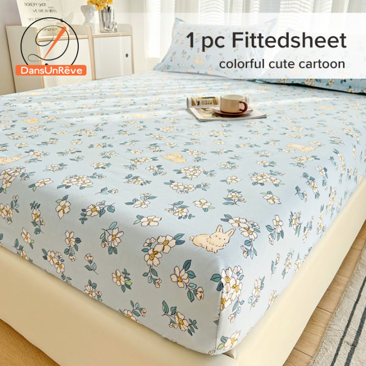 Dansunreve 2023 Fitted Bedsheet Single Queen King Fitted Sheet Mattress