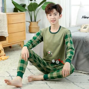 8-18Y Childrens Cotton Pajamas 2026 New Autumn Winter Animal Pajamas for Boys Clothes Teens Girls Pajamas Sets Big Kids Clothes2026