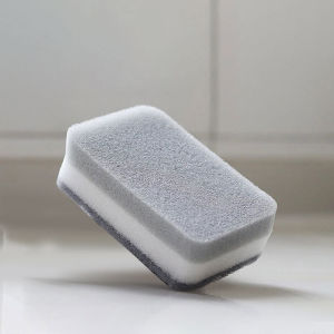 OSQ Double Sided Gray Household Cleaning Scouring Dishwashing Kitchenware Sponge