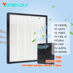 for Sharp Air purifier filter FZ-F30HFE FU-A28TA FP-J30TA FP-F30TA FP-GM30B-B KC-F30TA-W FZ-Y28FTA FP-JM30B-B Negative ions Air purifier Replacement HEPA Antibacterial Activated caFast shipping