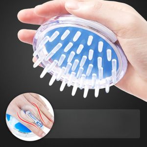 JING Clear Shampoo Brush Anti-Dandruff Soft Hair Washing Comb Anti-Itching Hair Scalp Brush Salon