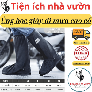 Ủng Đi Mưa- ỦNG Bọc Giày Đi Mưa Cổ Cao Với Chất Liệu Nhựa PVC 2 Lớp -GIÁ GỐC XƯỞNG Hàng Cao Cấp Chuẩn Có Quai Cài