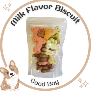 พร้อมส่ง Goodboy บิสกิตรสนมคละสีเม็ดกลม/รูปกระดูก ขนาด 80 กรัม