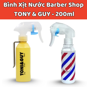 Bình xịt nước barber shop Toni & Guy 200ml có móc treo đai quần nhỏ gọn và tiện lợi cho thợ tóc