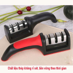 Dụng cụ mài dao kéo 3 lưỡi cầm tay đa năng Đá mài dao cầm tay 3 cấp độ siêu tiện lợi