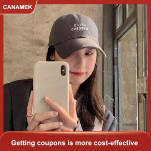 【CANAMEK 】 Korean Letters Embroidered Baseball Hat Sun Protective Breathable Adjustable Casual Running Cap For Men Women