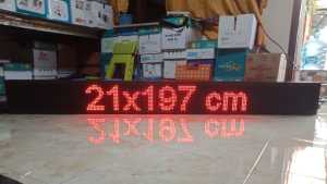 Running Text P10 6 Panel Ukuran 21x197 cm Outdoor